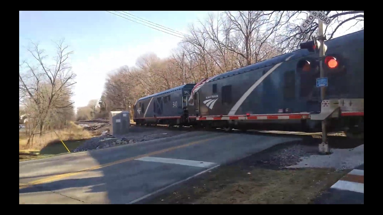 Amtrak #8 Eastbound at Highland Drive, Elm Grove WI