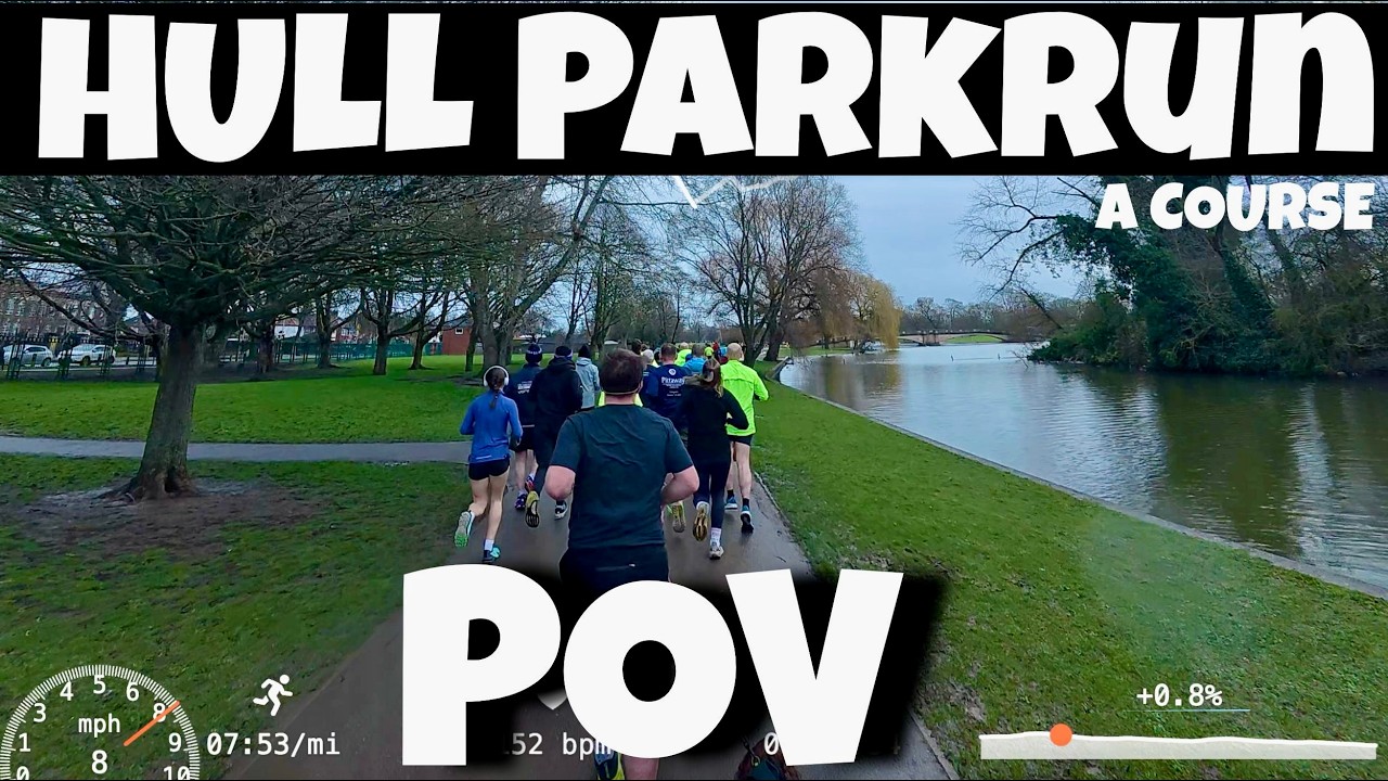 Hull Parkrun (A Course) Full Course POV With On Screen Stats