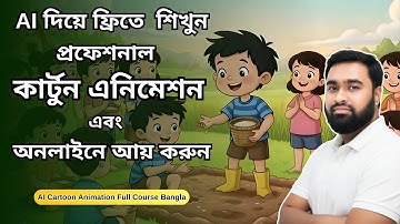 AI দিয়ে ফ্রিতে প্রফেশনাল Cartoon Animation বানিয়ে টাকা আয় করুন | AI Cartoon Video Tutorial Bangla