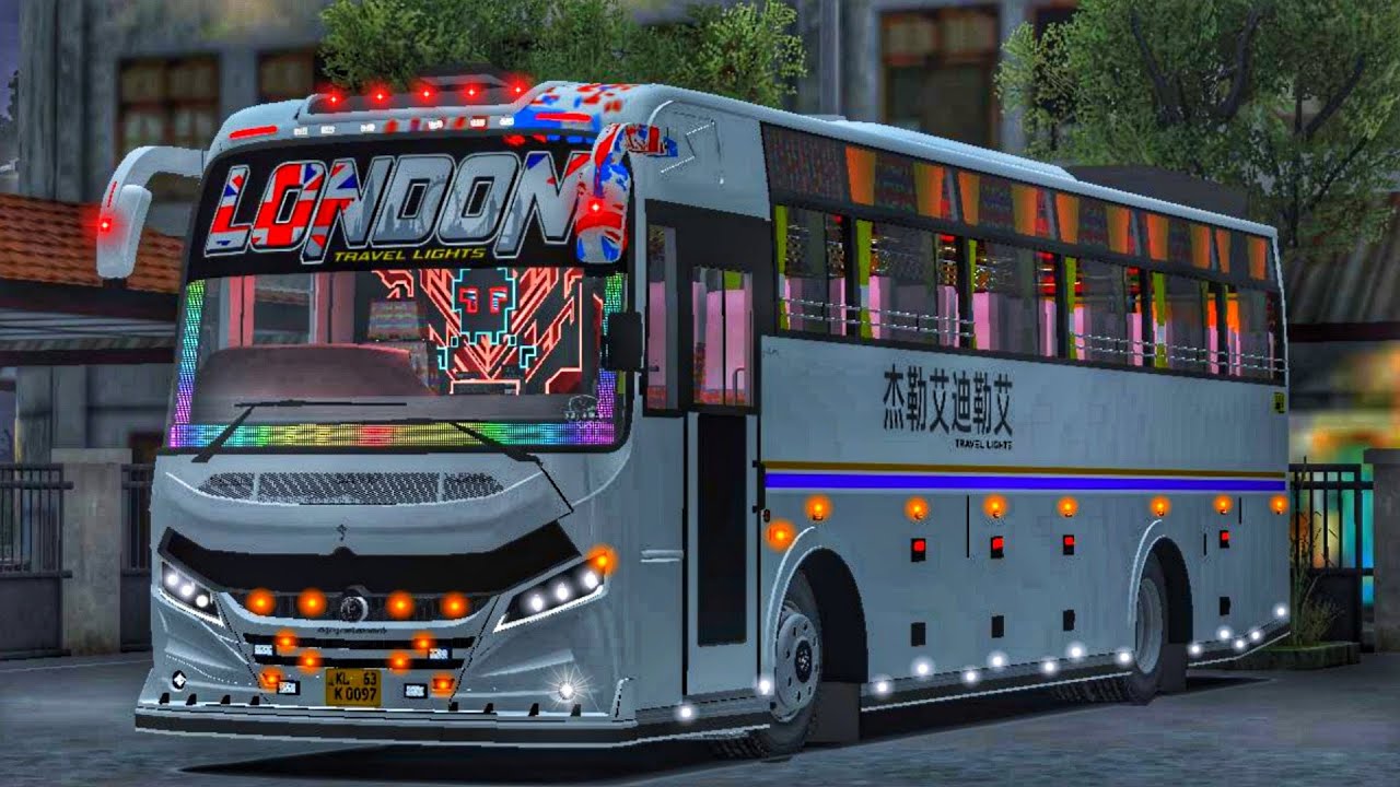 New LONDON KARNAKI Tourist Bus Mod Released || Eicher Zedastra Bus Mod || FULL LED LIGHTS MOD ||