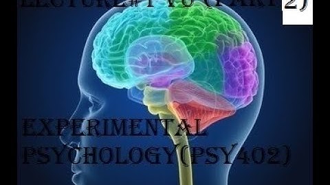 Experimental psychology//psy402// lecture#1 (part 2)//short lecture//vu