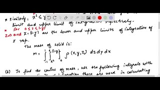 Set up, but do not evaluate, integral expressions for (a) the mass, (b) the center of mass, and (c)…