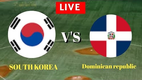 대한민국 vs 도미니카 공화국 실시간 야구 스코어 결과| 프리미어 12| 2024년 baseball LiveScore