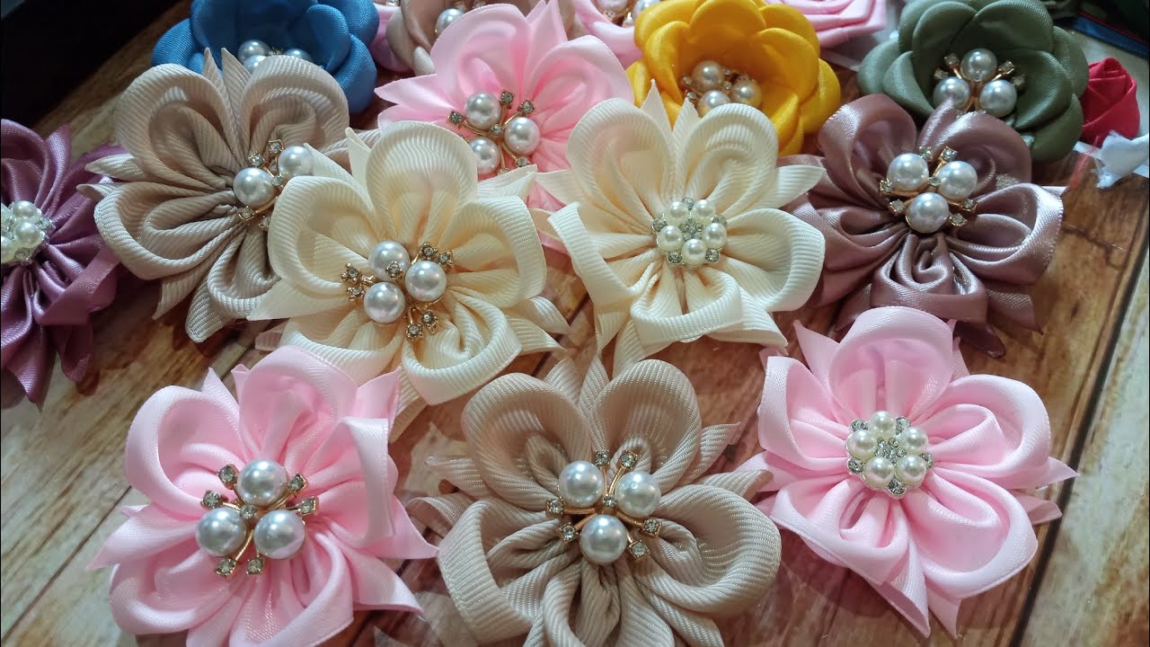 Flor  exótica  sencilla en  liston popotillo//floresely