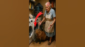 CAPPY Broke the Washer… But What Happened Next Made Grandma Cry. 🐾😲 #capybara