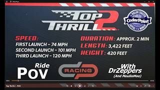 Top Thrill 2 @ Cedar Point - POV With DrZ