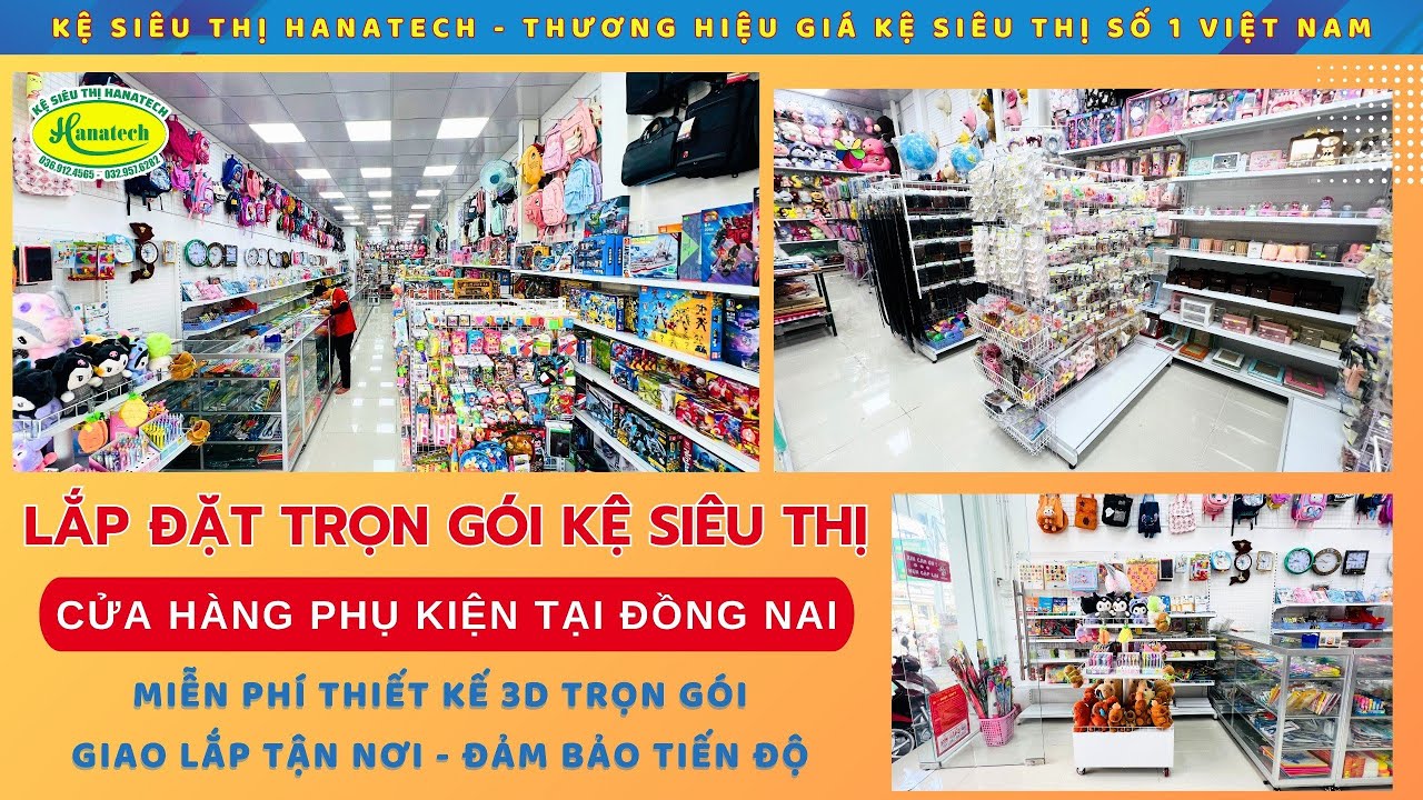 SETUP GIÁ KỆ CHO CỬA HÀNG PHỤ KIỆN TẠI ĐỒNG NAI | HOTLINE TƯ VẤN 036