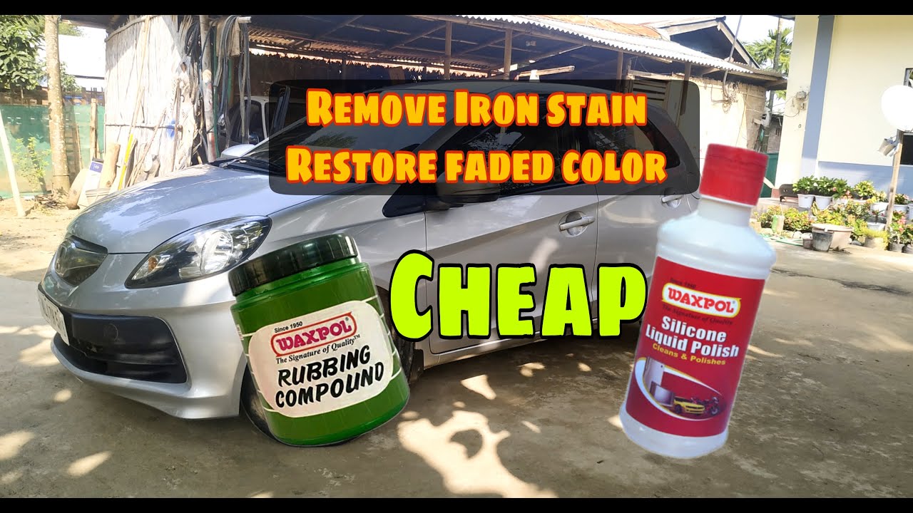 how to remove rust stains from cars 
