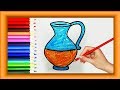 Step by Step how to Draw JUG for kids | Very Easy | Simple Coloring pages |Preschool | Lotusbaby TV
