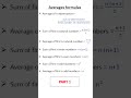 Averages Formulas Shortcuts Tips&tricks Quantitative Aptitude Competitive exams SSC IBPS RRB CUET