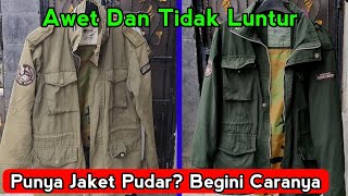 jaket pudar jadi seperti baru