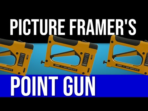 PICTURE FRAME POINT GUN: first time using the Logan F500-2 point gun for  picture framing 