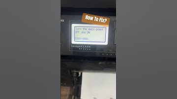 Canon Printer Turn the main power off and on E000-0000 error