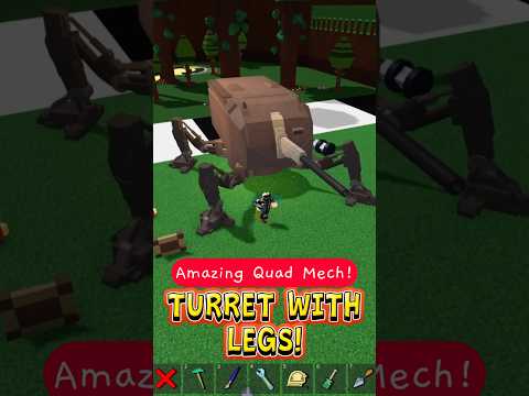 Roblox Build a Boat for Treasure Turret with Legs! Amazing Quad Mech! #roblox #babft