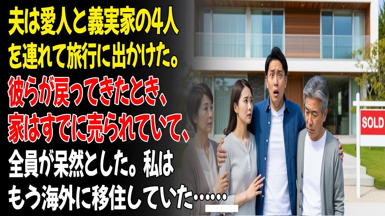 夫は愛人と義実家の4人を連れて旅行に行った。帰ってきたとき、家がすでに売られていて、全員が呆然とした…😡…...ㅣ黄昏恋ㅣ老後の物語ㅣ再婚