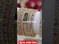 ✨ Golden Crystal Bangles 💎Stylish Bridal Set 💫📲 WhatsApp: 03040617661 #Bangles #Jewelry #Fashion