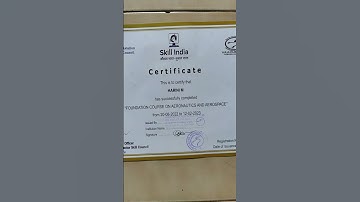 Skill India Certificate aerospace and aviation
