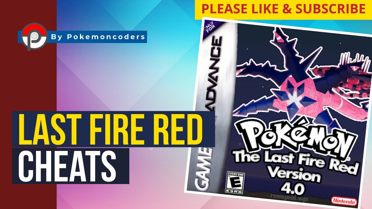 Pokemon The Last Fire Red Cheats ROM TLFR 