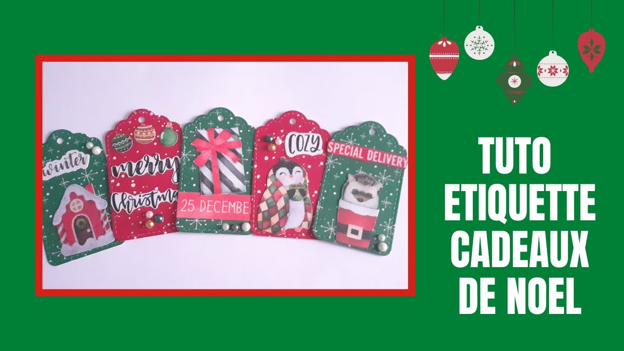 TUTO Etiquette Cadeaux Noel facile et rapide à réaliser