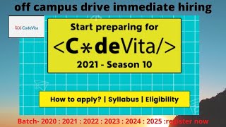 TCS Codevita Season 10 Registration - Exam Pattern | Sample Question | 2020 | 2021| 2022| 2023| 2024