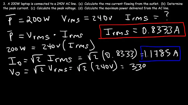 Alternating Current vs Direct Current   Rms Voltage, Peak Current & Average Power of AC Circuits