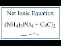 Net Ionic Equations and Spectator Ions
