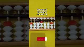 Berhitung Sempoa Mudah Kurang 6 Kurang 7 Rumus -2 #sempoa #matematika #shorts