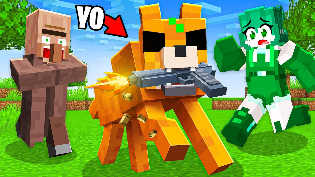 Me Converti en PERRITO con ARMAS REALES en Minecraft!