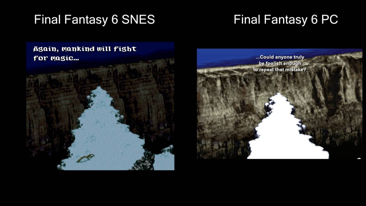 Final Fantasy 6 Snes Vs Pc Steam Side By Side Comparison Youtube