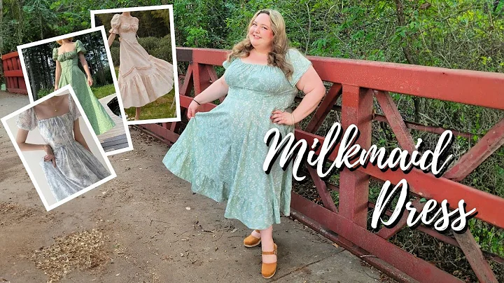 DIY Plus Size Milkmaid Dress: Cashmerette Upton X Charm Patterns Rita Blouse Pattern Mashup