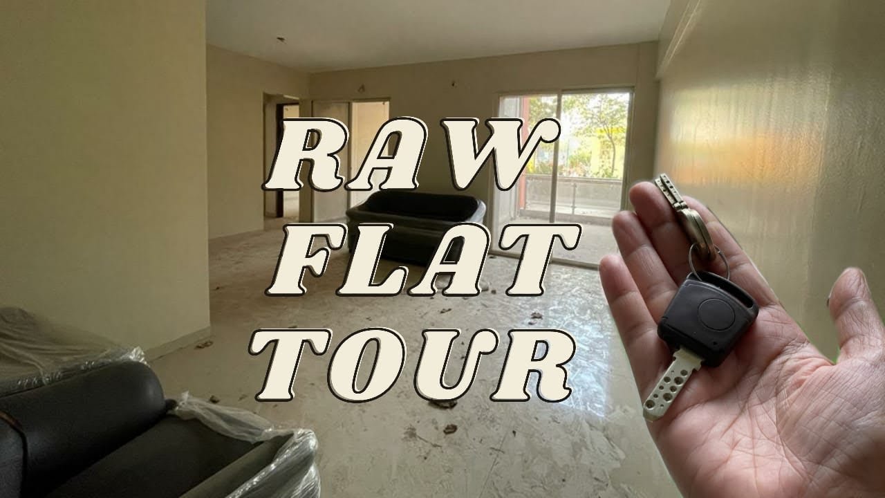 Quick tour of raw flat / before after / garden flat / 7 avenue pune / home interior / actual flat