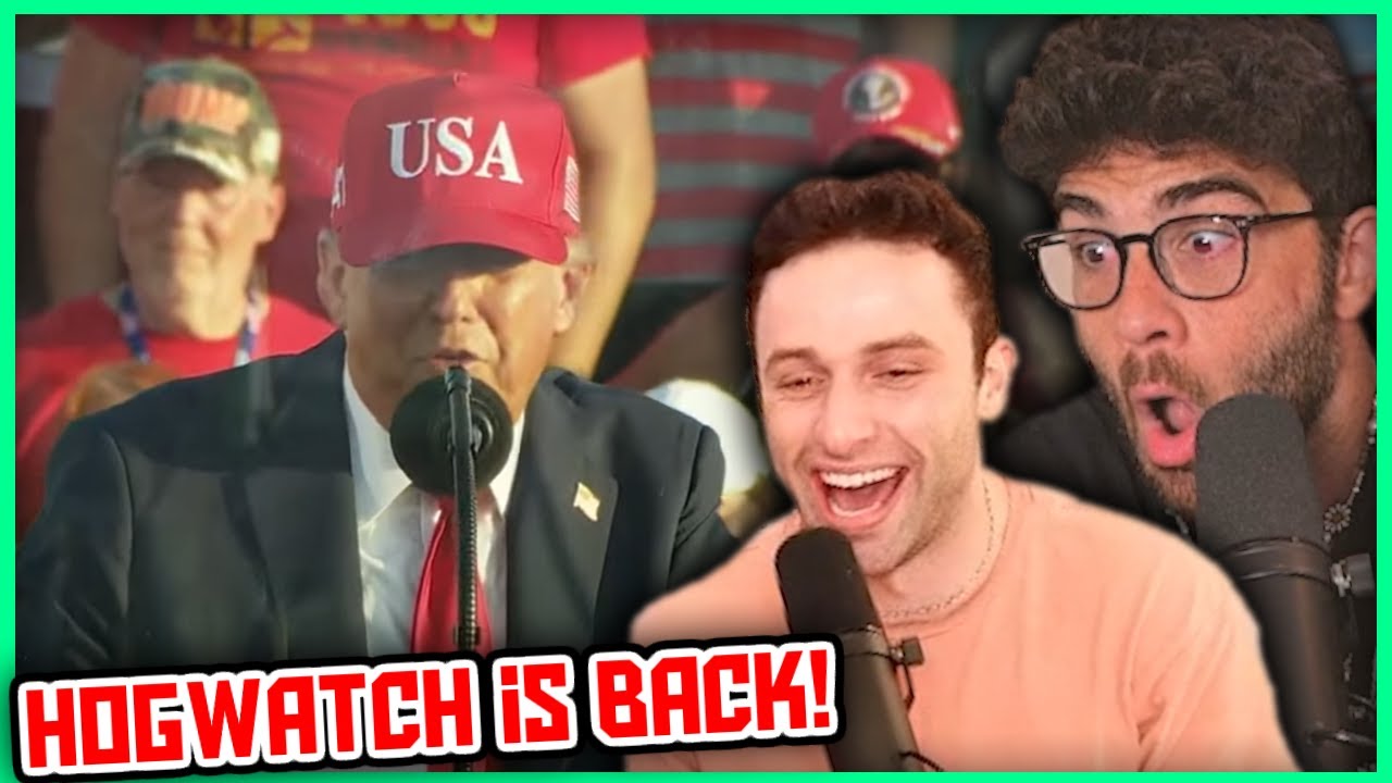Trump Rally HogWatch with AustinShow | Hasanabi Reacts ft. QTCinderella