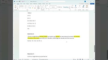 Exercices (Algorithme Permutation + Algorithme Div , mod)