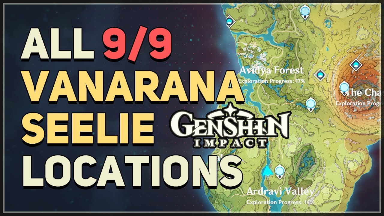All 9 Vanarana Seelie Locations Genshin Impact - YouTube