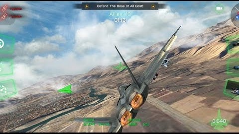 Ace Fighter gameplay-F22-Raptor campaign mission enemies at the gate
