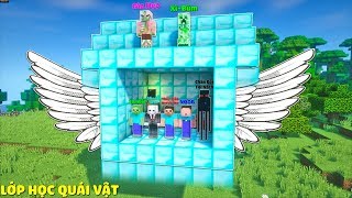 LỚP HỌC QUÁI VẬT(MONSTER SCHOOL) TẶNG NHÀ KIM CƯƠNG BIẾT BAY TRONG MINECRAFT | Thử Thách SlenderMan