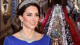 Download Lagu Koninklijke glamour keert terug: Catherines moment met de tiara komt eraan, terwijl ze zich voorb... MP3