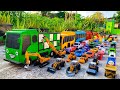 WADIDAW !! Mobil Truk Tronton Panjang Bongkar Mainan Mobil Mobilan Truk Molen, Truk Mixer, Excavator