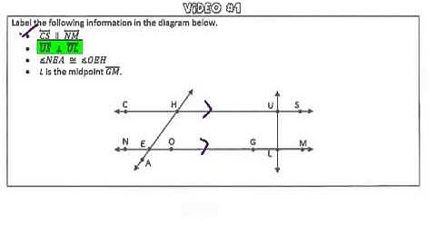 Labeling Parallel and Perpendicular Lines Video #1