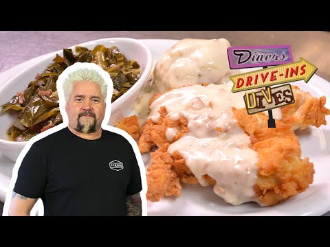 Guy Fieri Eats Fried Chicken and Greens in Albuquerque | Diners, Drive-Ins and Dives | Food Network