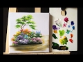 How to paint bushes flowers lesson 1