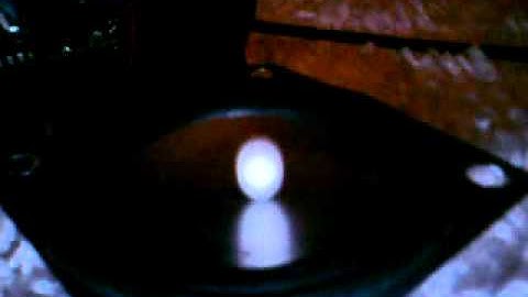 Jumping ball on the speaker