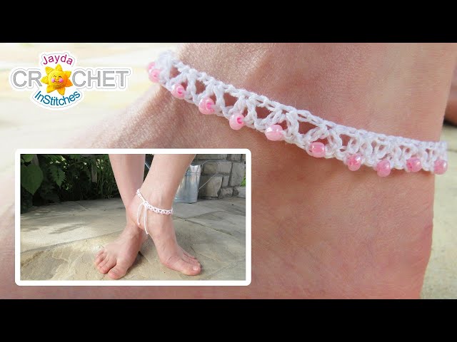 CROCHET PATTERN Crochet Anklet a Photo Tutorial, Ankle Bracelet, Barefoot  Jewelry, Boho Chic, DIY Anklet, Sell What You Make - Etsy