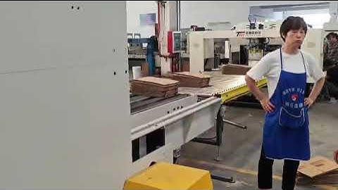 our automatic inline folder gluer stitcher machine can connect with any brand flexo printer