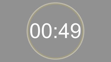49 SECONDS - 4K - COUNTDOWN IN REVERSE - SECOND TIMER -