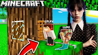 MIKRO KRYJÓWKA PRZED WEDNESDAY W DRZEWIE W MINECRAFT?! GPLAY & LUMI