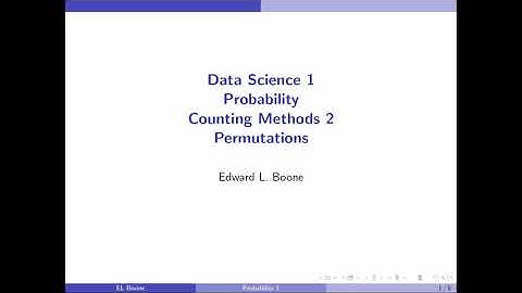 Data Science 1 - Probability 11 - Counting Methods 2 - Permutations
