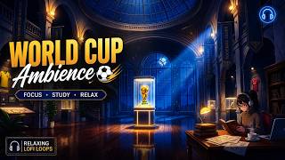 World Cup Football Museum & Trophy Room Night Ambience to Focus ⚽ | Cozy Lofi Beats to Study & Relax screenshot 1