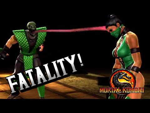Mortal Kombat 9 (2011) - Reptile Klassic Fatality | Yummy! - YouTube