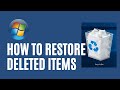 How to Restore Deleted Items in Windows 10 | Microsoft Windows Tutorials